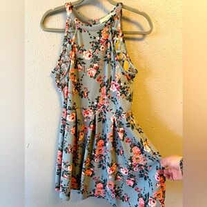 Rewind blue floral midi dress size Large